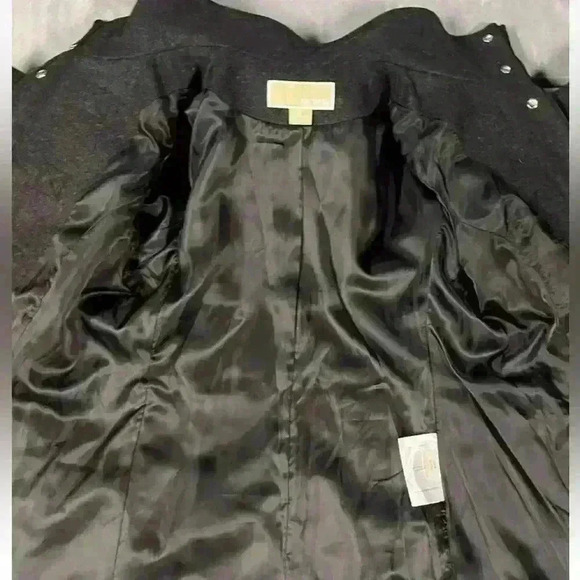 Michael Kors Jacket Womens Sz 6 Gray Full Zip Wool Jacket Coat Wool Long Sleeve - Picture 6 of 8